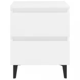 fehér szerelt fa éjjeliszekrény 40 x 35 x 50 cm