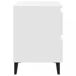 fehér szerelt fa éjjeliszekrény 40 x 35 x 50 cm