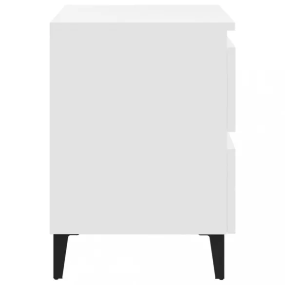 fehér szerelt fa éjjeliszekrény 40 x 35 x 50 cm