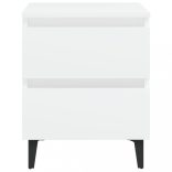 2 db fehér szerelt fa éjjeliszekrény 40 x 35 x 50 cm