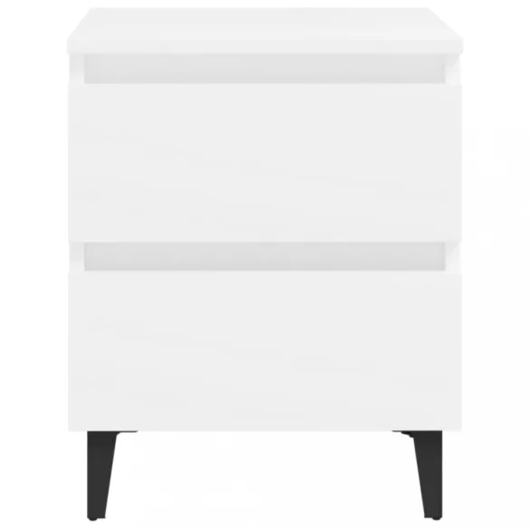 2 db fehér szerelt fa éjjeliszekrény 40 x 35 x 50 cm