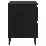 2 db fekete szerelt fa éjjeliszekrény 40 x 35 x 50 cm