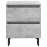 betonszürke szerelt fa éjjeliszekrény 40 x 35 x 50 cm