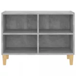 betonszürke TV-szekrény tömör falábakkal 69,5 x 30 x 50 cm