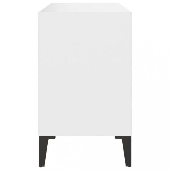 fehér TV-szekrény fémlábakkal 69,5 x 30 x 50 cm