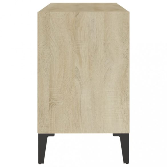 sonoma tölgy színű TV-szekrény fémlábakkal 69,5 x 30 x 50 cm