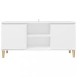 fehér TV-szekrény tömör falábakkal 103,5 x 35 x 50 cm
