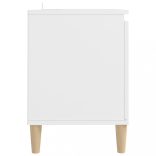 fehér TV-szekrény tömör falábakkal 103,5 x 35 x 50 cm