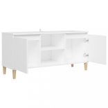 fehér TV-szekrény tömör falábakkal 103,5 x 35 x 50 cm