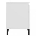 fehér TV-szekrény tömör fémlábakkal 103,5 x 35 x 50 cm