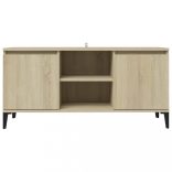 sonoma tölgy színű TV-szekrény fémlábakkal 103,5 x 35 x 50 cm