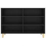 fekete szerelt fa tálalószekrény 103,5 x 35 x 70 cm