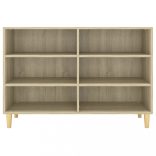 sonoma tölgy színű szerelt fa tálalószekrény 103,5 x 35 x 70 cm