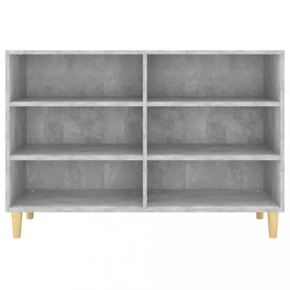betonszürke szerelt fa tálalószekrény 103,5 x 35 x 70 cm