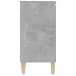 betonszürke szerelt fa tálalószekrény 101 x 35 x 70 cm