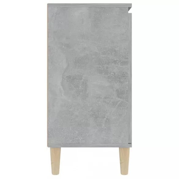 betonszürke szerelt fa tálalószekrény 101 x 35 x 70 cm