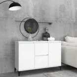 fehér szerelt fa tálalószekrény 102 x 35 x 70 cm