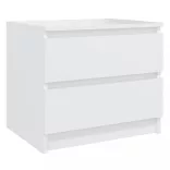 2 db fehér szerelt fa éjjeliszekrény 50 x 39 x 43,5 cm