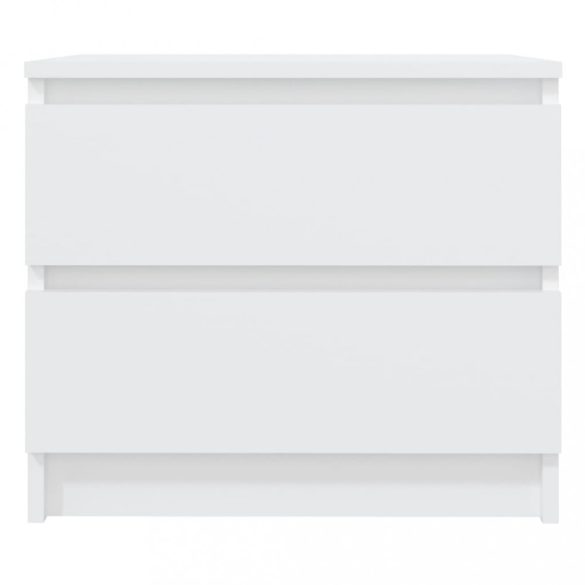 2 db fehér szerelt fa éjjeliszekrény 50 x 39 x 43,5 cm