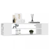 fehér szerelt fa függő TV-szekrény 100 x 30 x 26,5 cm