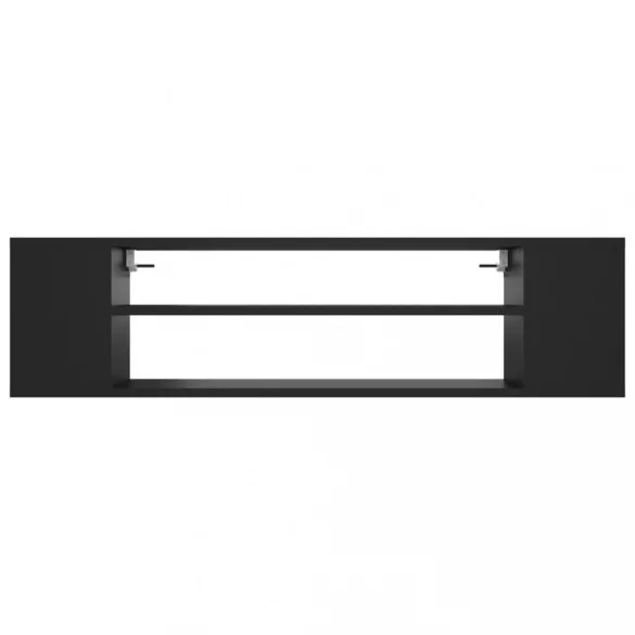 fekete szerelt fa függő TV-szekrény 100 x 30 x 26,5 cm