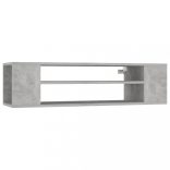 betonszürke szerelt fa függő TV-szekrény 100 x 30 x 26,5 cm