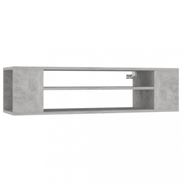 betonszürke szerelt fa függő TV-szekrény 100 x 30 x 26,5 cm