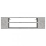 betonszürke szerelt fa függő TV-szekrény 100 x 30 x 26,5 cm