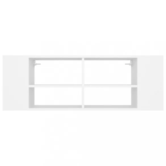 fehér szerelt fa falra szerelhető TV-szekrény 102 x 35 x 35 cm