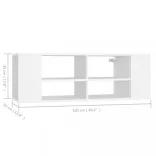 fehér szerelt fa falra szerelhető TV-szekrény 102 x 35 x 35 cm