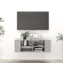   betonszürke szerelt fa falra szerelhető TV-szekrény 102x35x35cm