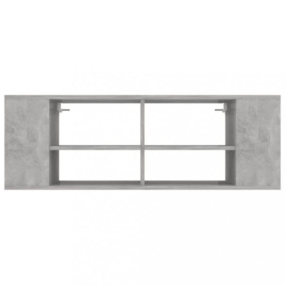 betonszürke szerelt fa falra szerelhető TV-szekrény 102x35x35cm