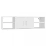 fehér szerelt fa fali polc 102 x 30 x 29 cm