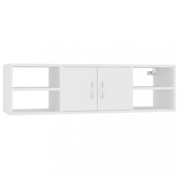 fehér szerelt fa fali polc 102 x 30 x 29 cm