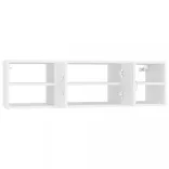 fehér szerelt fa fali polc 102 x 30 x 29 cm