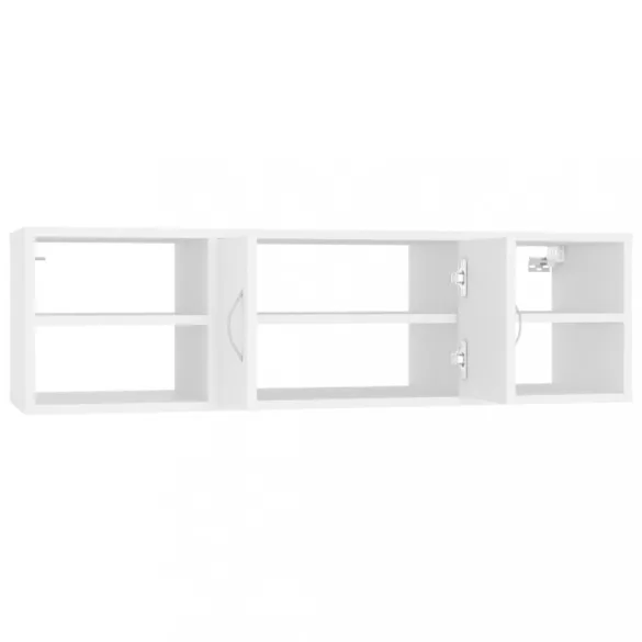 fehér szerelt fa fali polc 102 x 30 x 29 cm