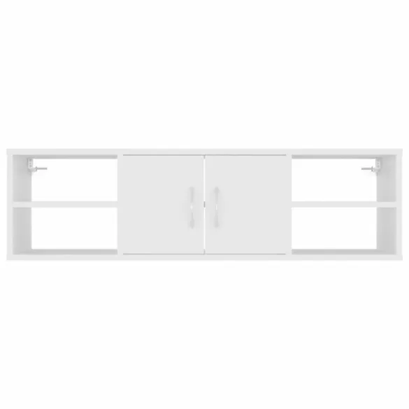 fehér szerelt fa fali polc 102 x 30 x 29 cm