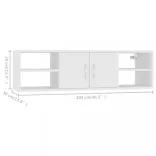 fehér szerelt fa fali polc 102 x 30 x 29 cm