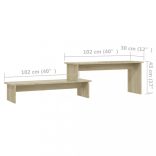 sonoma tölgy színű szerelt fa TV-szekrény 180 x 30 x 43 cm