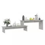 betonszürke szerelt fa TV-szekrény 180 x 30 x 43 cm