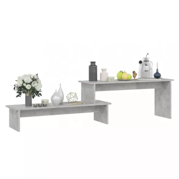 betonszürke szerelt fa TV-szekrény 180 x 30 x 43 cm