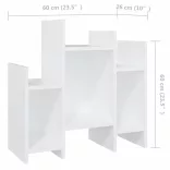fehér szerelt fa kisszekrény 60 x 26 x 60 cm