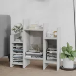 betonszürke szerelt fa kisszekrény 60 x 26 x 60 cm