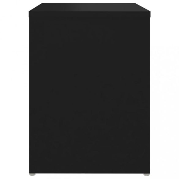 2 db fekete szerelt fa éjjeliszekrény 40 x 30 x 40 cm