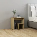 sonoma tölgy színű szerelt fa éjjeliszekrény 40 x 30 x 40 cm