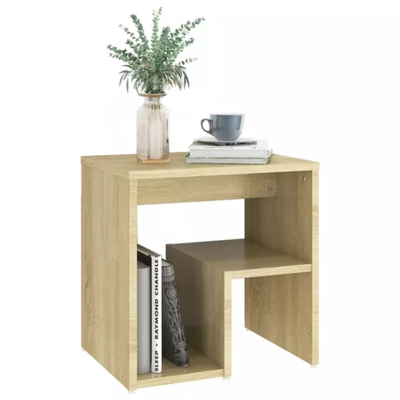 sonoma tölgy színű szerelt fa éjjeliszekrény 40 x 30 x 40 cm