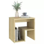 2 db sonoma tölgy színű szerelt fa éjjeliszekrény 40x30x40 cm