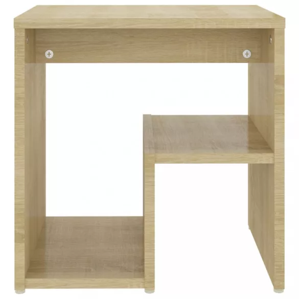 2 db sonoma tölgy színű szerelt fa éjjeliszekrény 40x30x40 cm