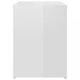 2 db magasfényű fehér szerelt fa éjjeliszekrény 40 x 30 x 40 cm