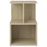 2 db sonoma tölgy színű szerelt fa éjjeliszekrény 35x35x55 cm